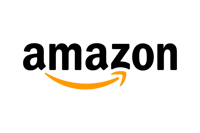 amazon logo on a black background